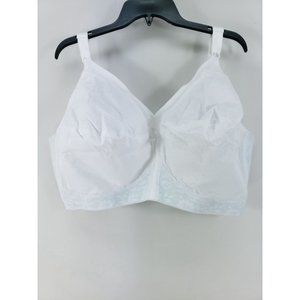 Playtex 18 Hour Sensational Support Full Coverage Wirefree Bra Size 50DDD White